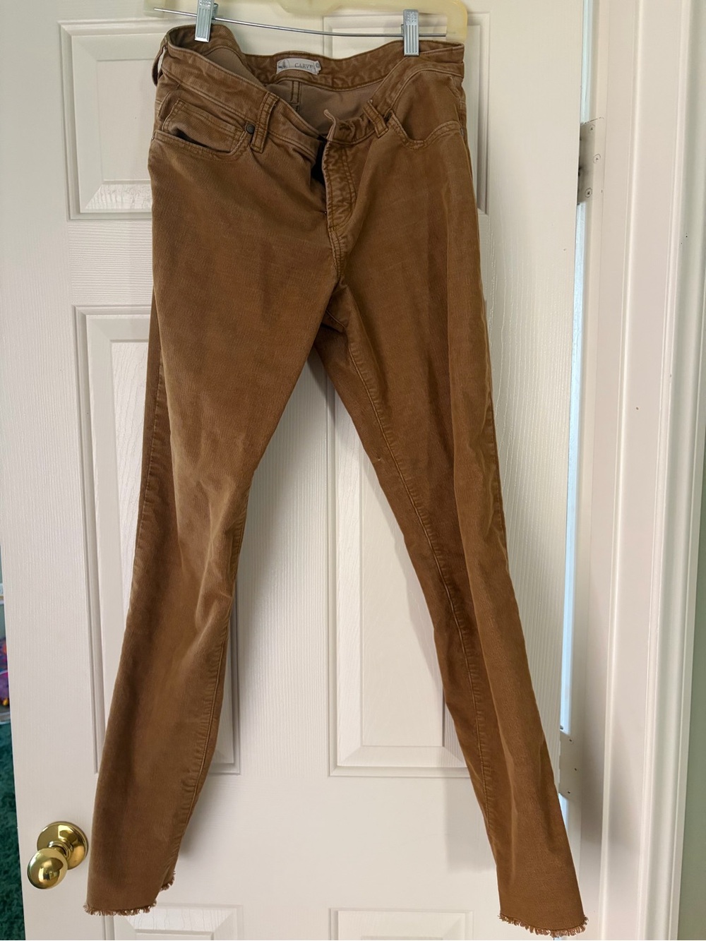 Carve Designs Skinny Corduroy Pants in Brown
